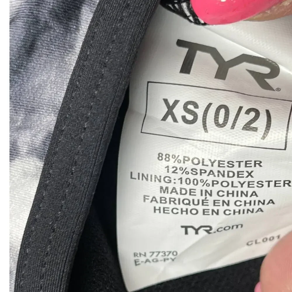 TYR DuraFast Lite VERONA SHEA 2n1 Tankini Swim Top - Black Grey XS 0/2 - $45